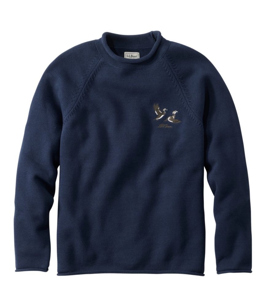 L.L. Bean L.L. Bean M's Double L Rollneck Sweater Novelty