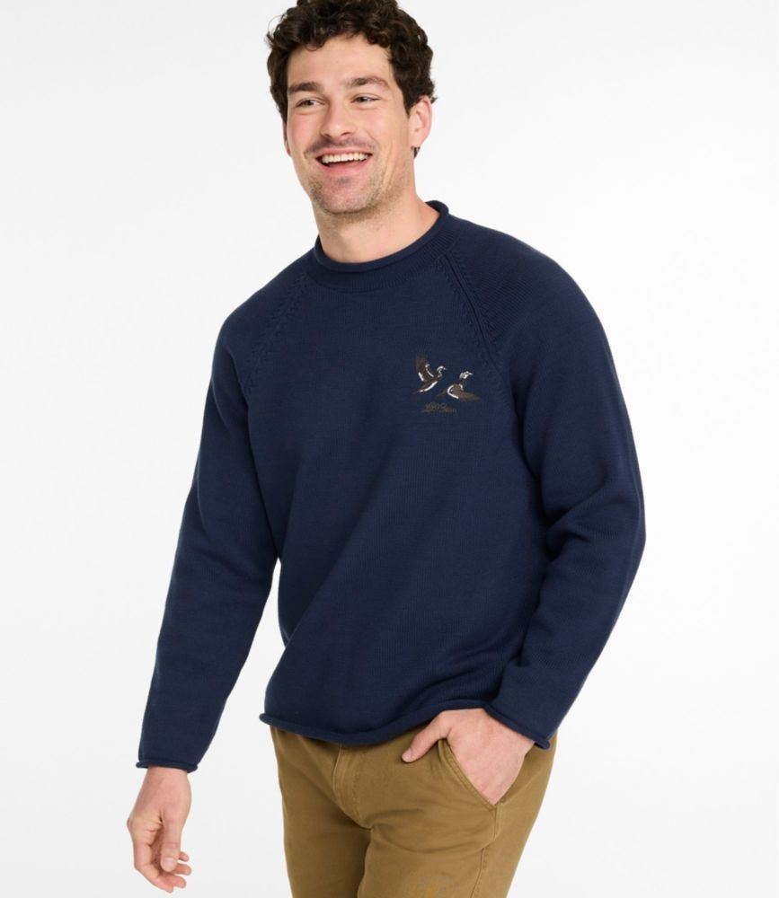 L.L. Bean L.L. Bean M's Double L Rollneck Sweater Novelty