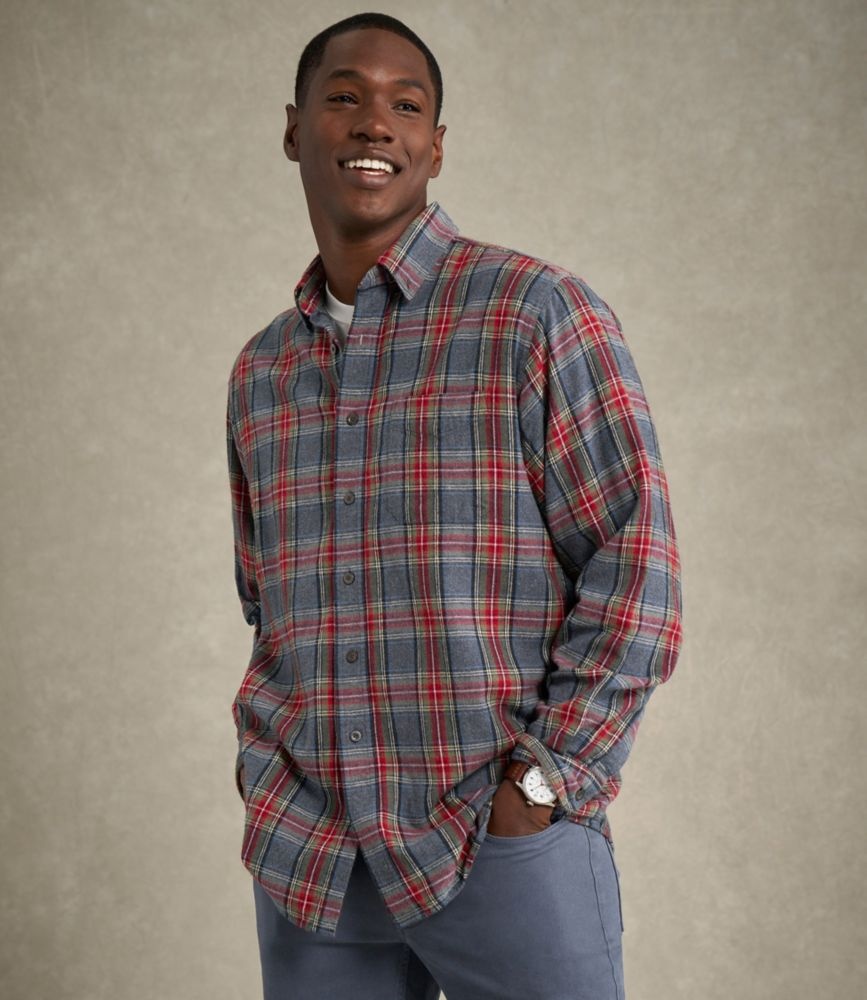 L.L. Bean L.L. Bean M's LS Scotch Plaid Flannel Shirt