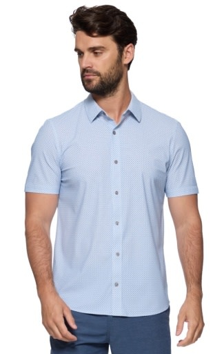 Flag & Anthem Flag & Anthem M's Carlisle SS Journey Shirt Light Blue Combo XL