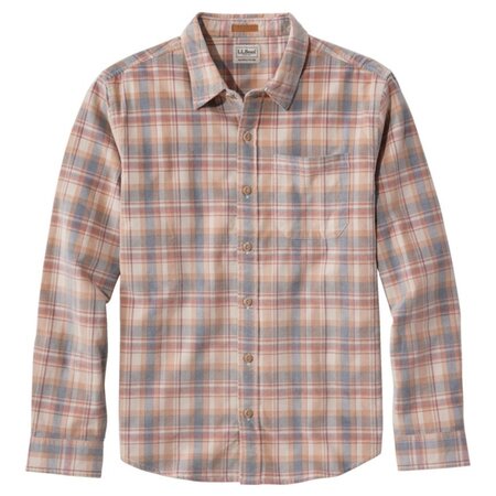 L.L. Bean L.L. Bean M's Sunwashed Corduroy Shirt LS Slightly Fitted Plaid
