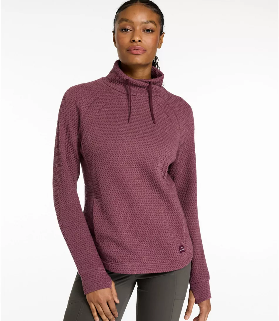 L.L. Bean W's Ridgeknit Crossneck Pullover