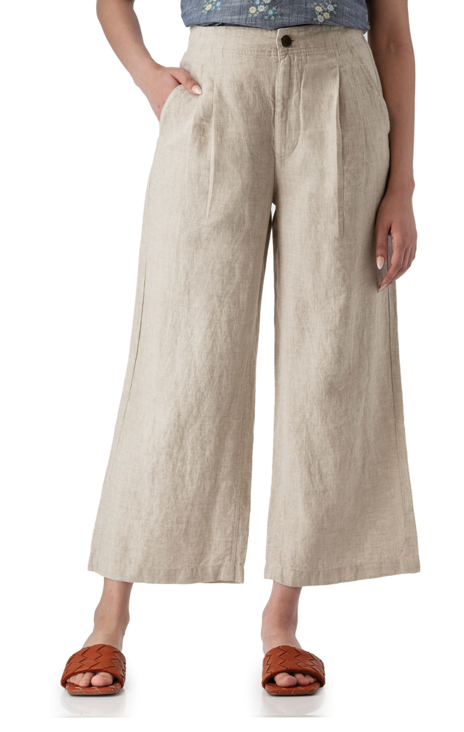Aventura Aventura Leni Solid Wide Leg Ankle Pant Natural 10