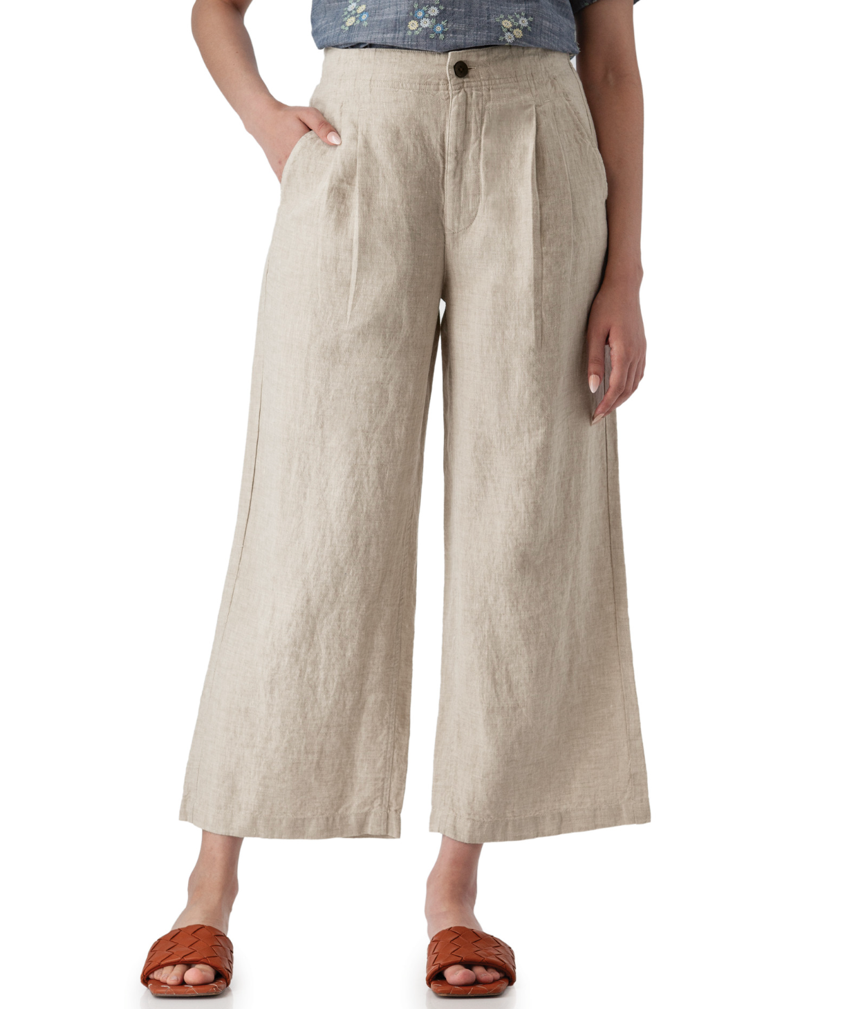 Aventura Aventura Leni Solid Wide Leg Ankle Pant Natural 10