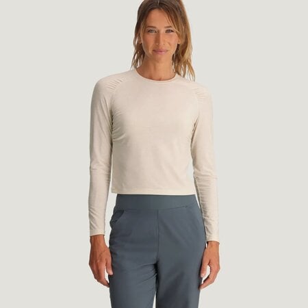Free Fly FreeFly W's Elevate Lightweight Fitted Long Sleeve Heather Birch S