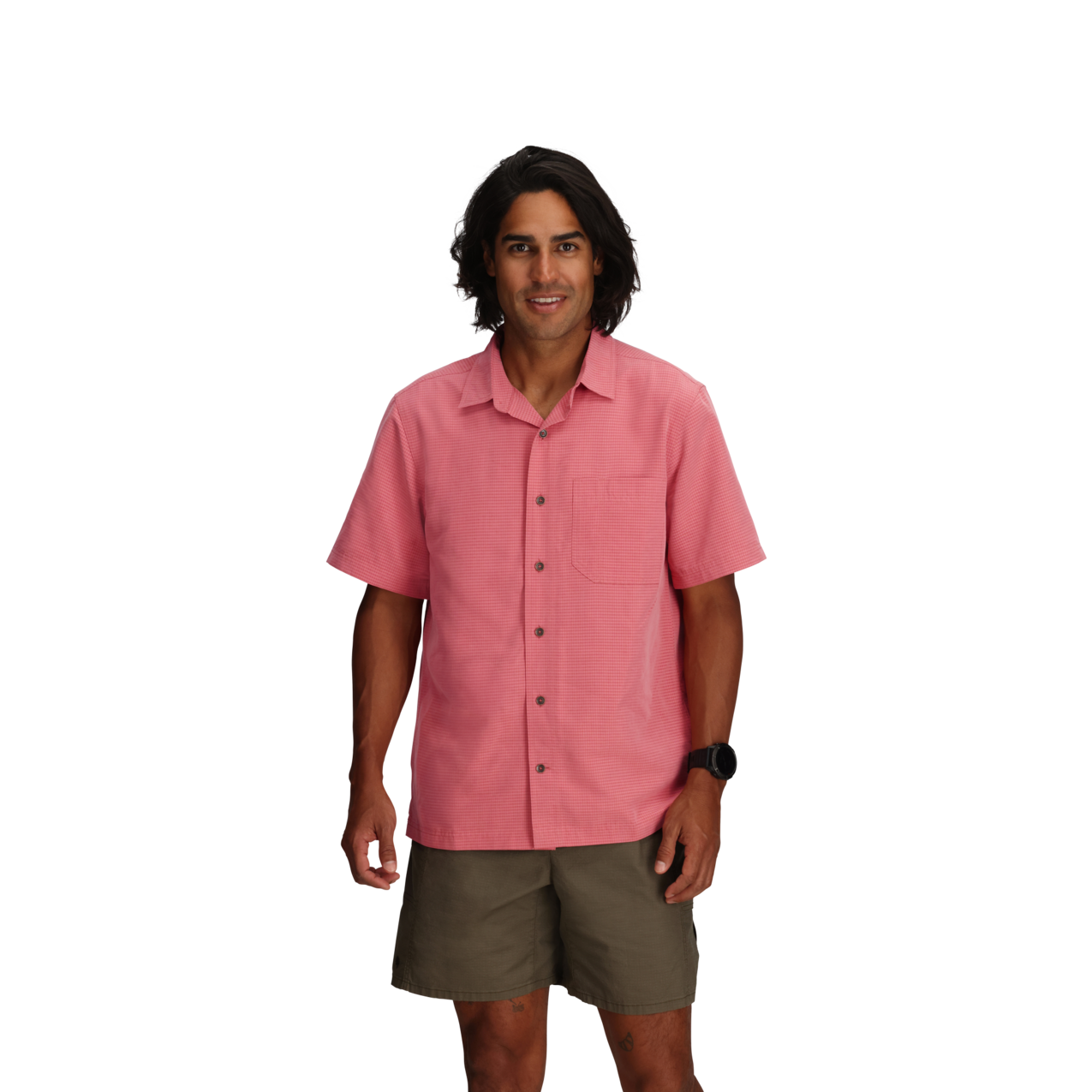 Royal Robbins Royal Robbins M's Desert Pucker Dry Short Sleeve (S26) Dusty Cedar 3XL