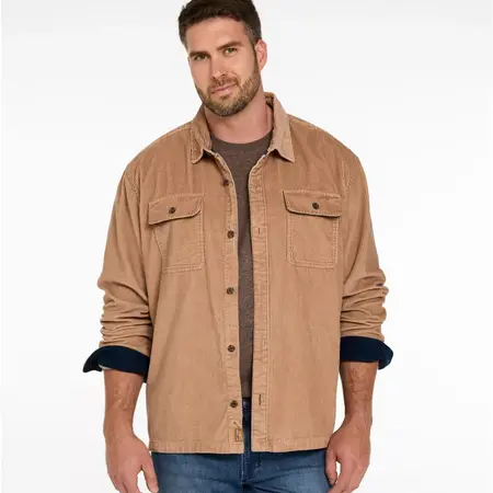 L.L. Bean M's Rangeley Corduroy Shirt Slightly Fitted