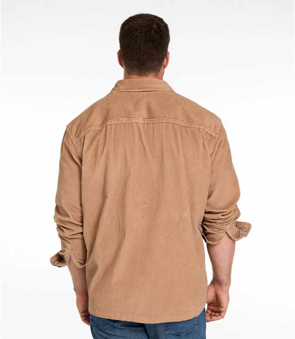 L.L. Bean M's Rangeley Corduroy Shirt Slightly Fitted