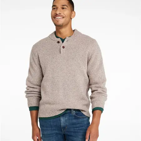 L.L. Bean M's Classic Raggwool Henley