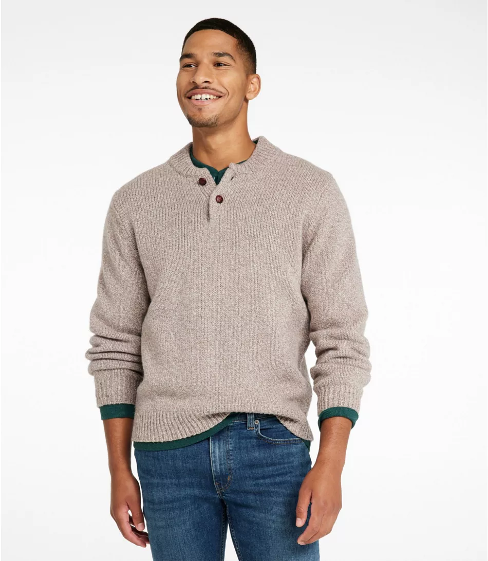 L.L. Bean M's Classic Raggwool Henley