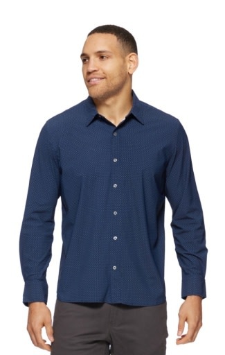 Flag & Anthem F & A M's Loretto LS Dot Print Shirt