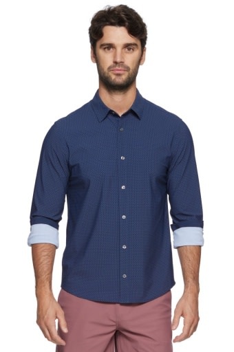 Flag & Anthem F & A M's Loretto LS Dot Print Shirt