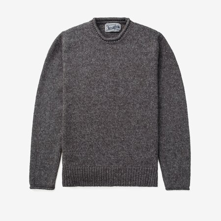 Schott M's Midweight Tri-Blend Collar Sweater