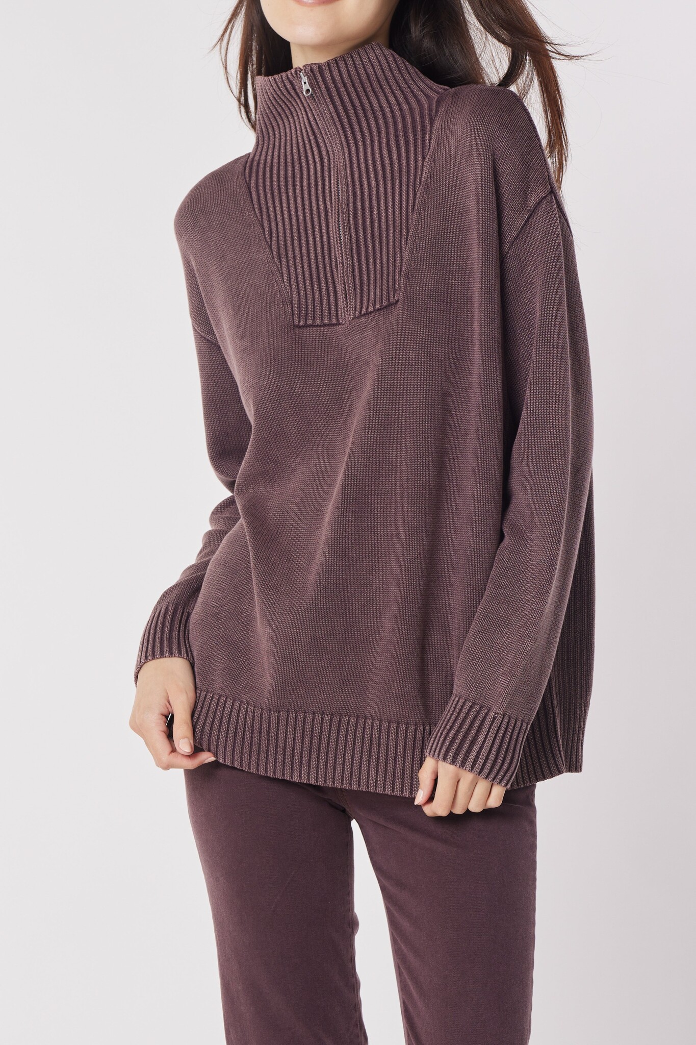Hello Nite Cotton Half-Zip Sweater