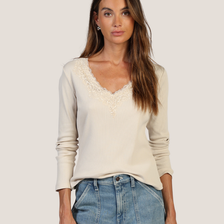 Dylan W's Remi V-Neck w/Lace Trim