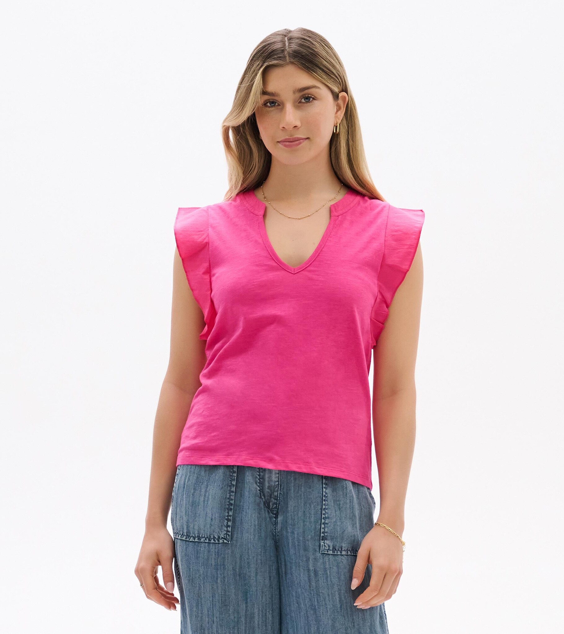 Hatley Hatley Mix Media Tank Carmine Rose XL