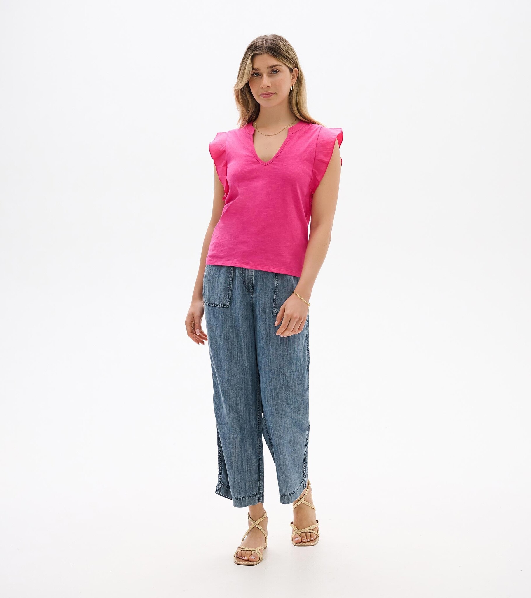 Hatley Hatley Mix Media Tank Carmine Rose XL