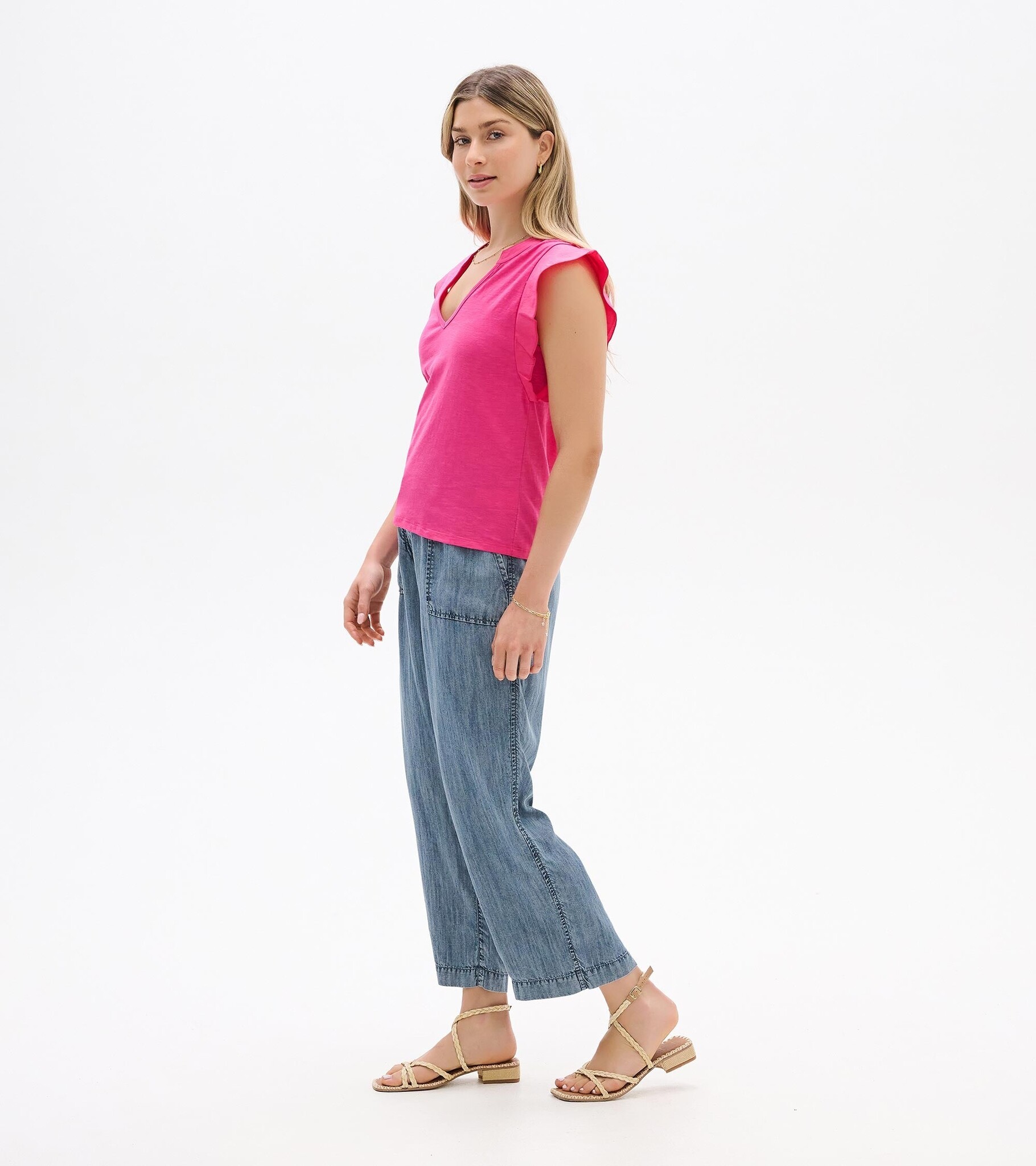 Hatley Hatley Mix Media Tank Carmine Rose XL