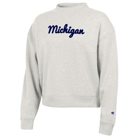 Champion W's Triumph Fleece Michigan Navy Script