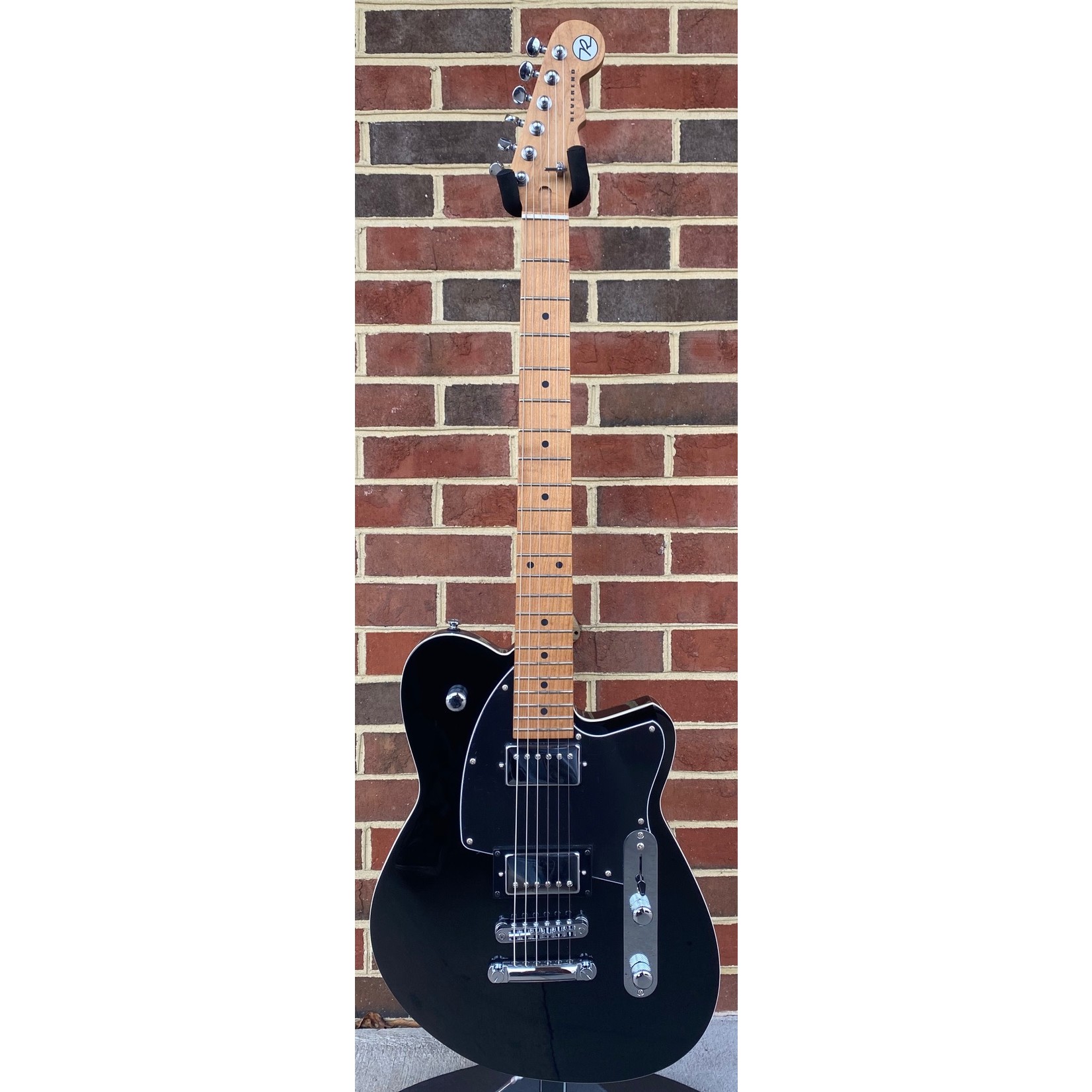 Reverend Reverend Guitars Charger HB, Midnight Black, Roasted Maple Neck, Korina Body, Locking Tuners