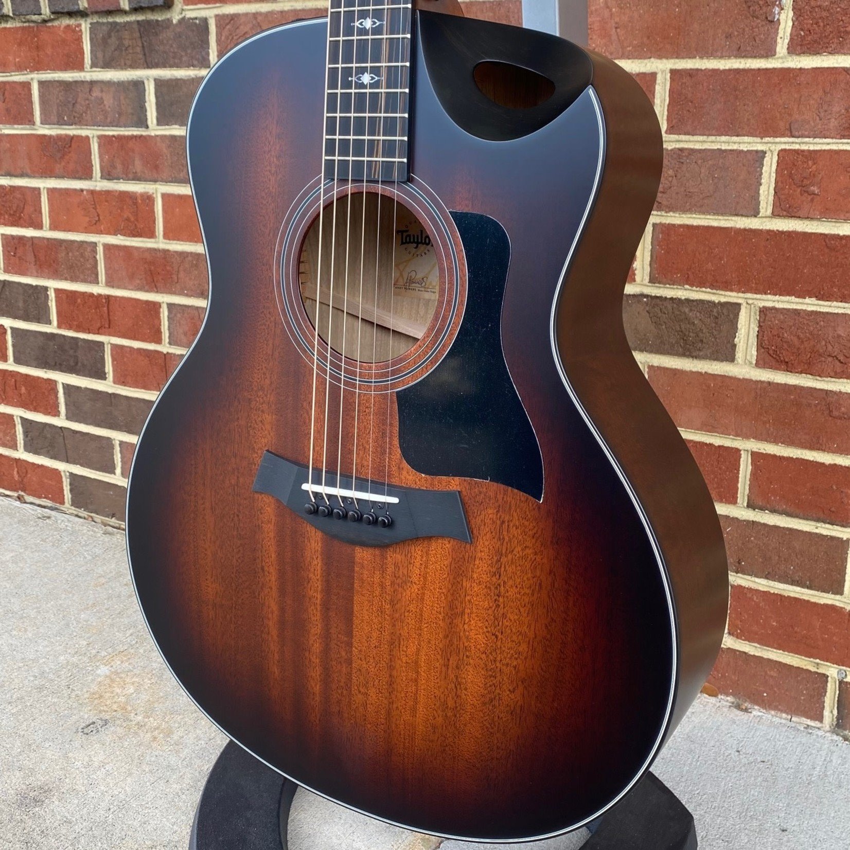 Taylor Taylor 326ce, Grand Symphony, Urban Ash Back and Sides, Mahogany Top, Shaded Edge Burst, Urban Sienna Satin, Satin Black Tuners, ES2 Electronics, Hardshell Case