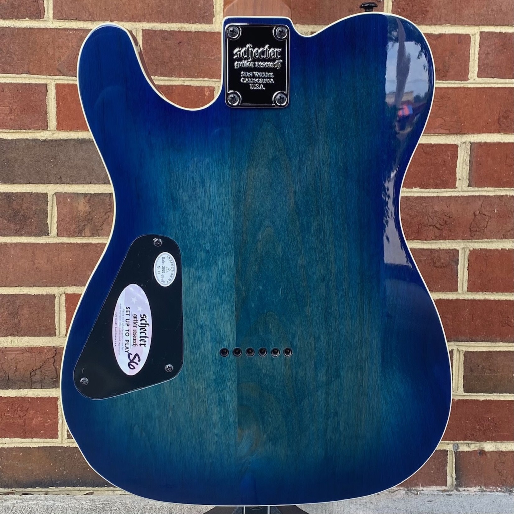 Schecter PT Pro, Trans Blue Burst, Roasted Maple Neck, Locking Tuners