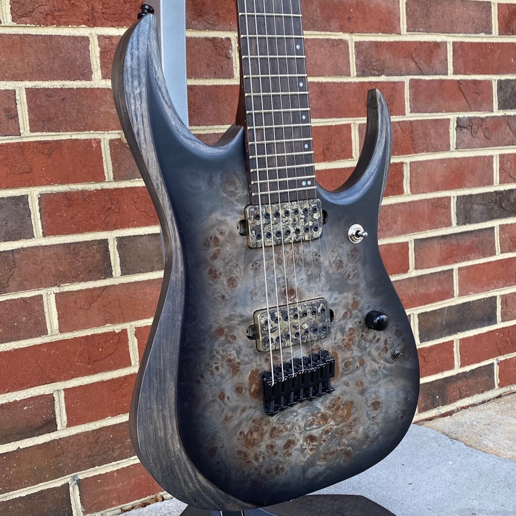 Ibanez Ibanez RGD71ALPACKF Axion Label, Charcoal Burst Black Stained Flat, Bareknuckle Aftermath Pickups, SN# I210323525