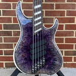 Dingwall Dingwall Z3 Custom 5-String, Faded Purple to Charcoal Reverseburst, Burl Maple X-Top, Wenge Contrast Layer, Dual Density Swamp Ash Body, White w/ Black Grain Fill Back, Wenge Neck & Fretboard, White Pearloid Block Inlays, Blue Luminlay Side Dots