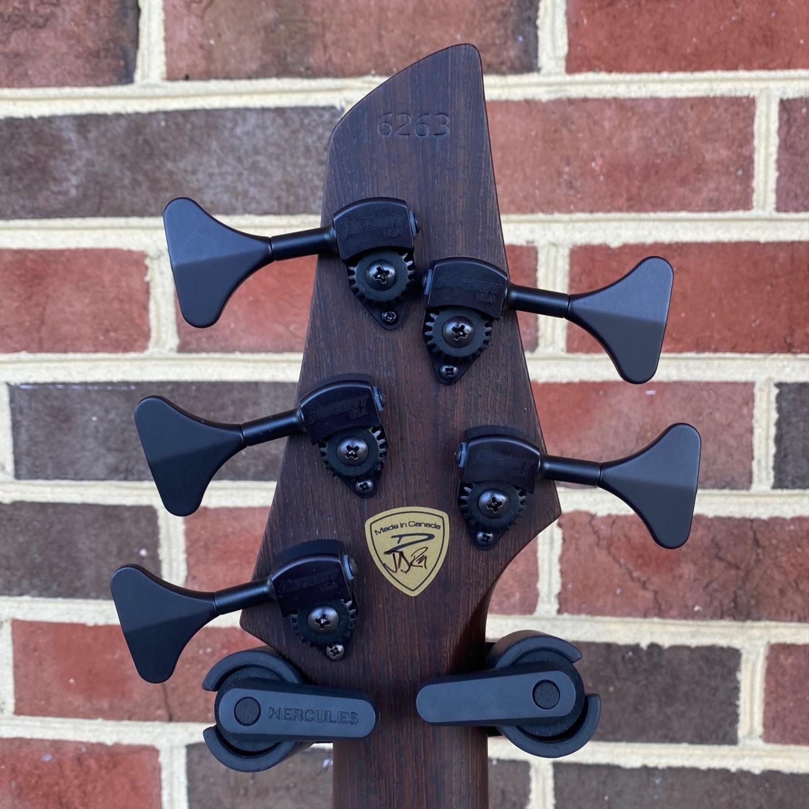 Dingwall Dingwall Z3 Custom 5-String, Faded Purple to Charcoal Reverseburst, Burl Maple X-Top, Wenge Contrast Layer, Dual Density Swamp Ash Body, White w/ Black Grain Fill Back, Wenge Neck & Fretboard, White Pearloid Block Inlays, Blue Luminlay Side Dots