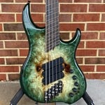 Dingwall Dingwall Z3 Custom 5-String, 3x Pickups, Dual Density Swamp Ash Body, Wenge Contrast Layer, Buckeye Burl X-Top, Forrest Green Natural Burst, Maple Neck, Ziricote Fretboard, Ghost Speedo Bar Inlays, Glockenklang Preamp w/ Toggles, Black Hardware, Dingwall