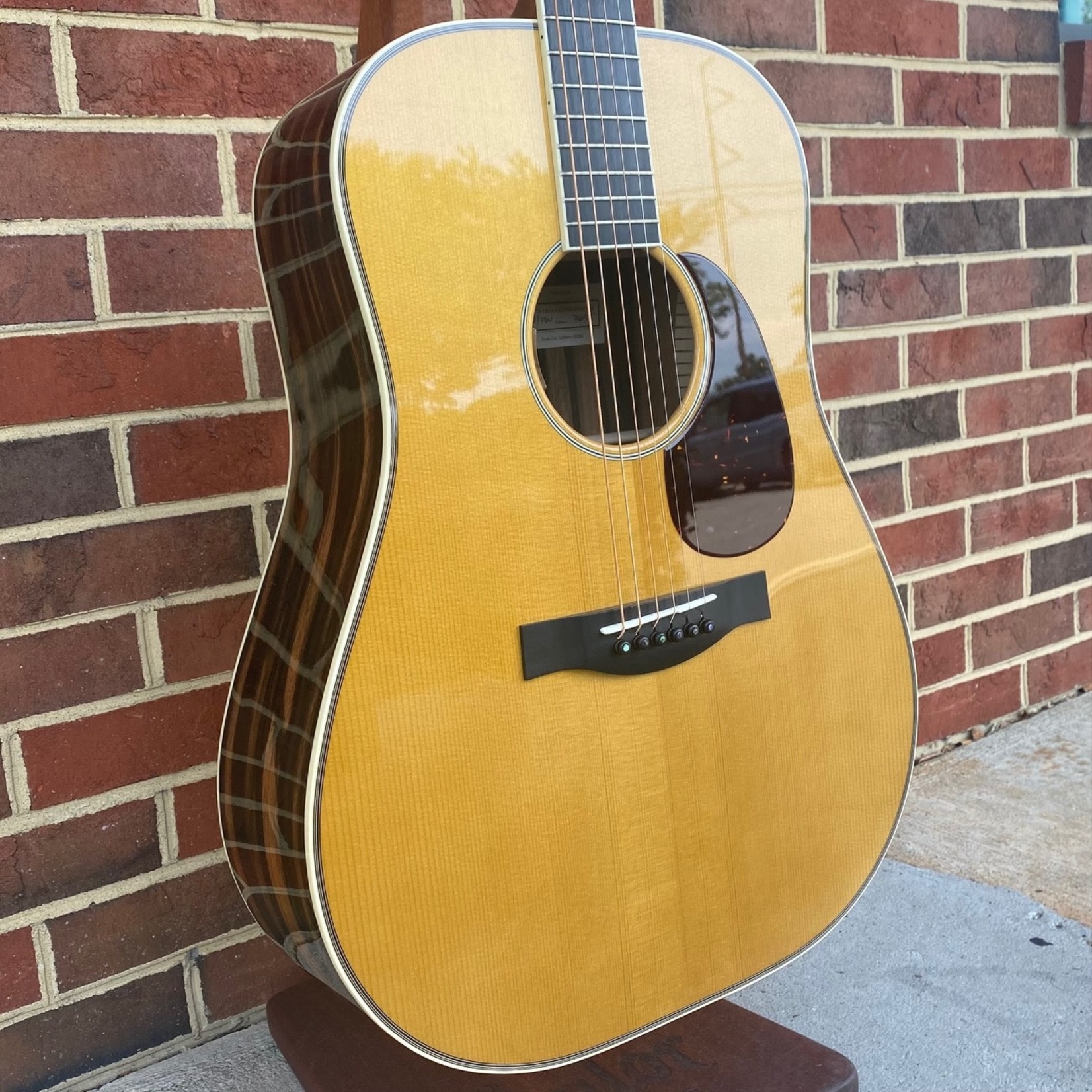 Santa Cruz Guitar Co. Santa Cruz Custom D/Pre War, Macassar Ebony Back and Sides, Carpathian Spruce Top, Adirondack Bracing w/ Hot Hide Glue, Custom Macassar Ebony Peghead Overlay, Ivoroid Binding, Diamonds & Squares Short Inlay, Vintage Tinted Top