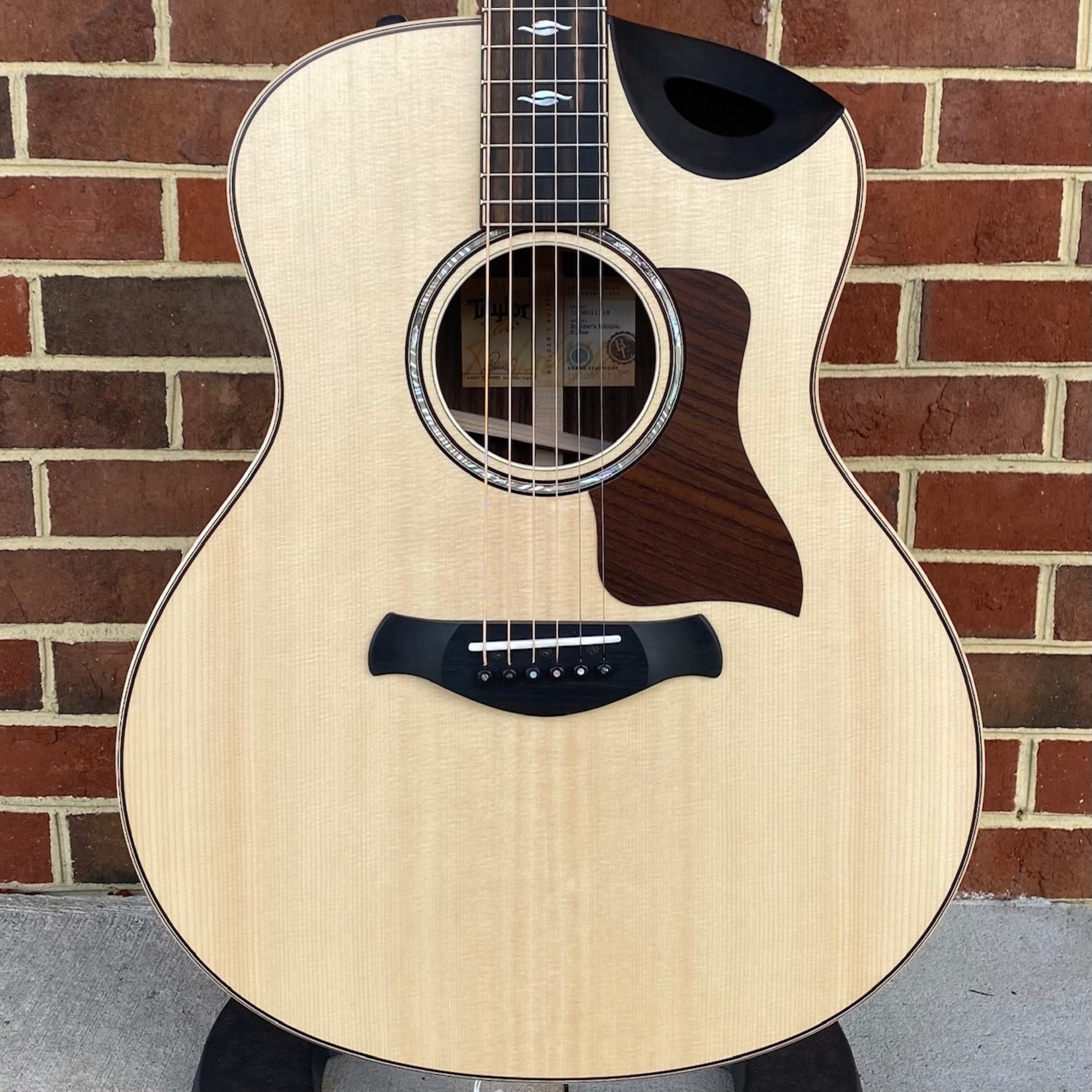 Taylor Taylor Builder's Edition 816ce, Grand Symphony, Ebony Beveled Cutaway with Sound Port, Rosewood Back & Sides, ES2 Electronics, Hardshell Case