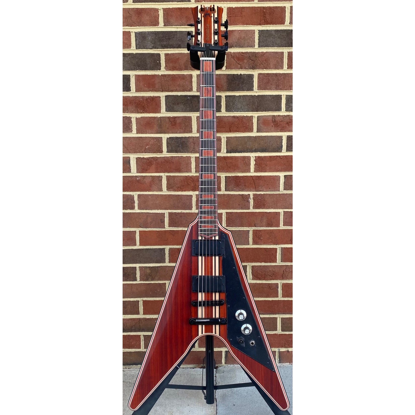 Dunable Guitars Dunable/JML Asteroid, Neck-Thru, Padauk Body, 9pc Padauk/Maple/Wenge/Ebony Neck, Ebony Fretboard, Baphomet Pickups, JML Hardshell Case