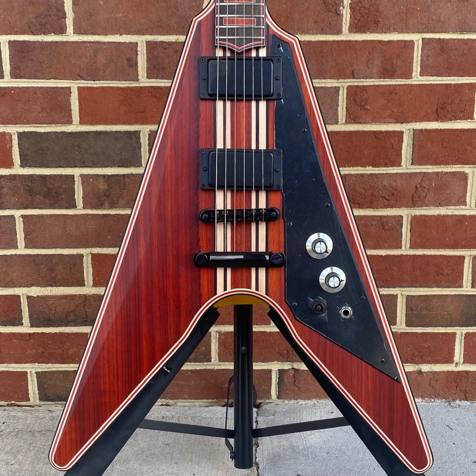 Dunable Guitars Dunable/JML Asteroid, Neck-Thru, Padauk Body, 9pc Padauk/Maple/Wenge/Ebony Neck, Ebony Fretboard, Baphomet Pickups, JML Hardshell Case