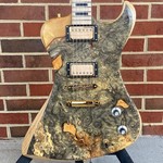 Dunable Guitars Dunable Guitars USA Special Stash #2 - R2, One Piece Buckeye Burl Top w/ Gold Sparkle Resin Fill, Swamp Ash Body, Maple Neck, Maple Fretboard, Block Inlays, Gold Hardware, Locking Tuners, Hardshell Case