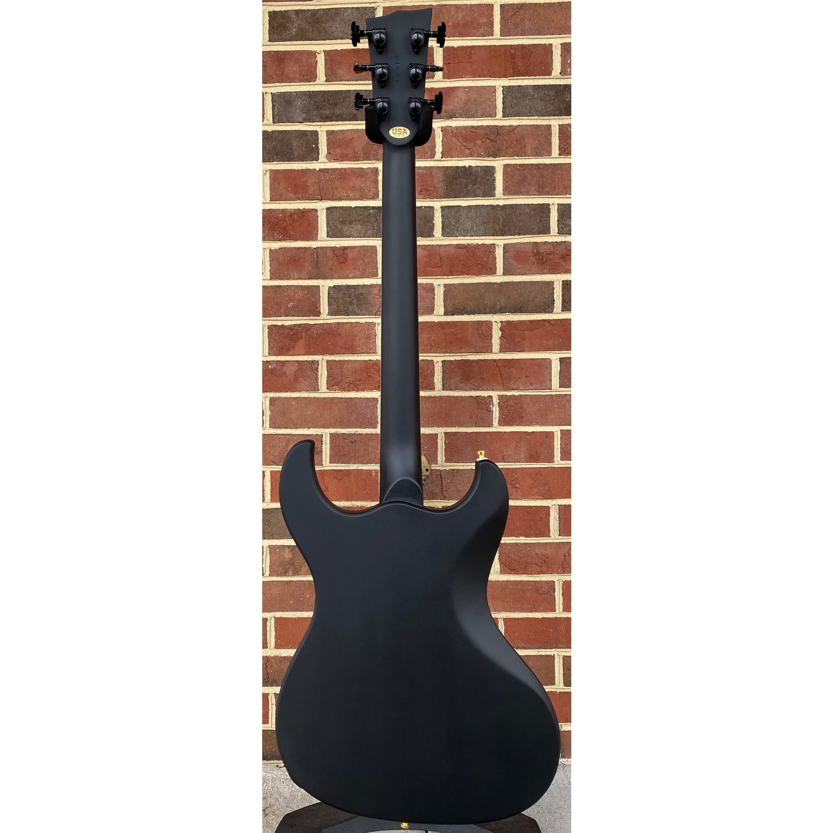 Dunable Guitars Dunable Guitars USA Custom Shop Gnarwhal, Mahogany Body, Matte Black, Black/Aged Gold Hardware, Ebony Fretboard, Block Inlays, Hardshell Case