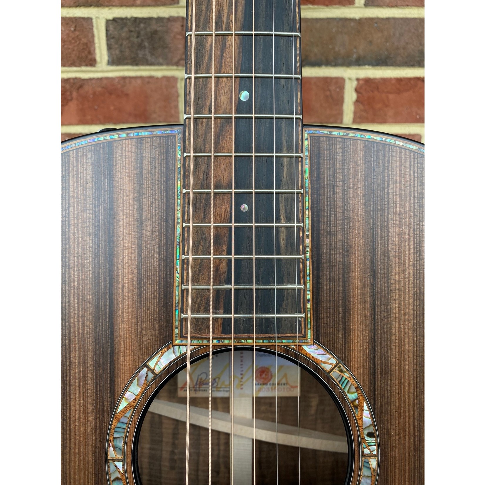 Taylor Taylor Catch Custom #16, Grand Concert, Queen’s Walnut Back and Sides, Sinker Redwood Top, Ebony Binding