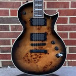 LTD ESP LTD EC-1000BPBLKNB, Black Natural Burst, Poplar Burl Top, Seymour Duncan Sentient/Pegasus Pickups, SN# IW21051608