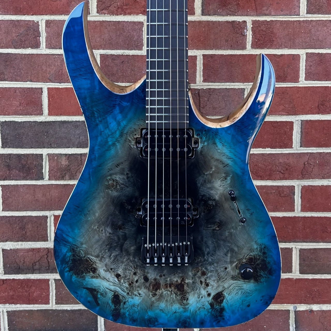 mayones Duvell Elite Bare Knuckle交換 Mayones Duvell Elite 6, Supernova Blue Gloss, Eye Poplar Top