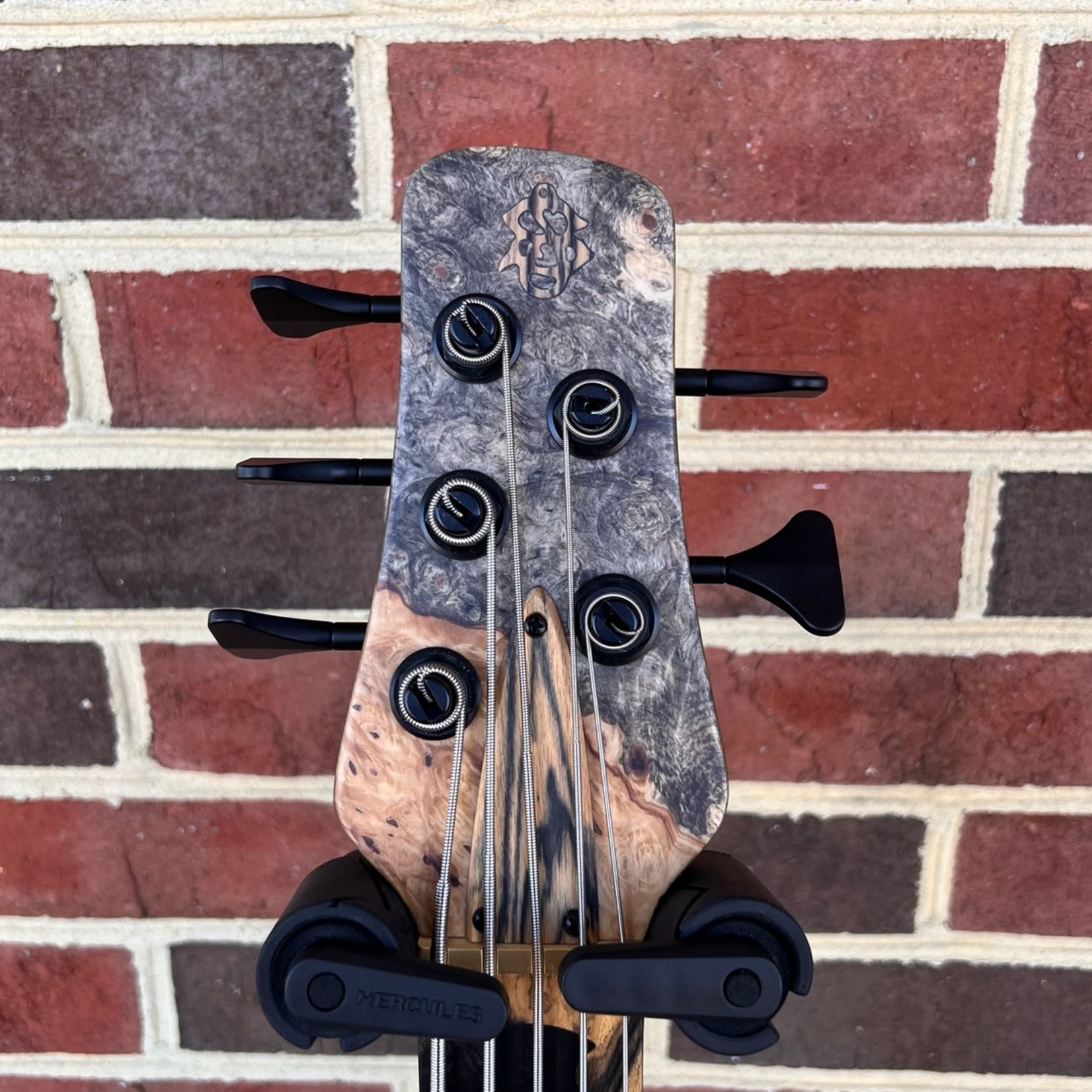 Spector Spector USA NS-5XL, Buckeye Burl Top, Reclaimed Redwood Body - Weight Relieved, Roasted Maple Neck, Pale Moon Ebony Fretboard, Ebony Crown Inlays, Matching Headstock w/ Pale Moon Ebony Logo, Pale Moon Ebony Truss Rod Cover, TSA Hardshell Case