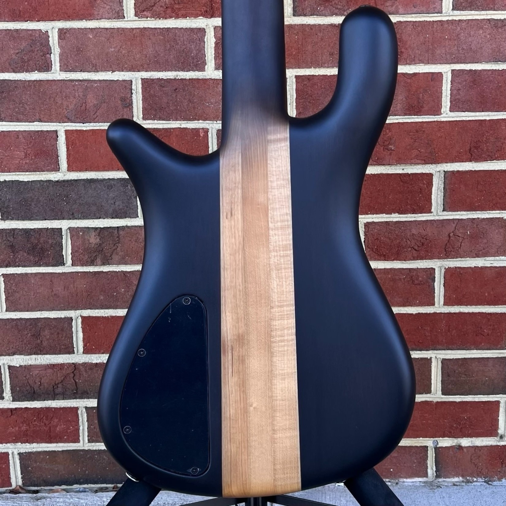 Spector Spector USA NS-5XL, Buckeye Burl Top, Reclaimed Redwood Body - Weight Relieved, Roasted Maple Neck, Pale Moon Ebony Fretboard, Ebony Crown Inlays, Matching Headstock w/ Pale Moon Ebony Logo, Pale Moon Ebony Truss Rod Cover, TSA Hardshell Case