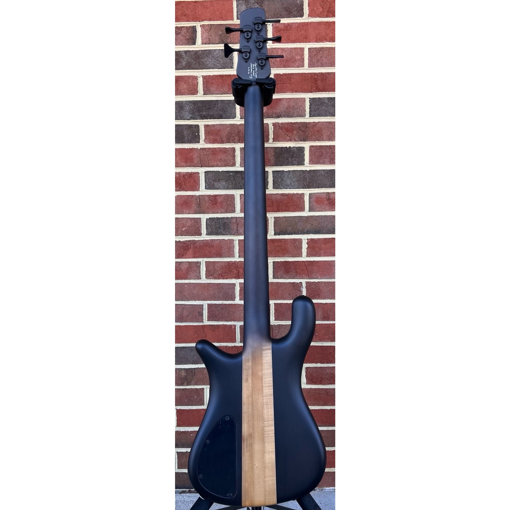 Spector Spector USA NS-5XL, Buckeye Burl Top, Reclaimed Redwood Body - Weight Relieved, Roasted Maple Neck, Pale Moon Ebony Fretboard, Ebony Crown Inlays, Matching Headstock w/ Pale Moon Ebony Logo, Pale Moon Ebony Truss Rod Cover, TSA Hardshell Case