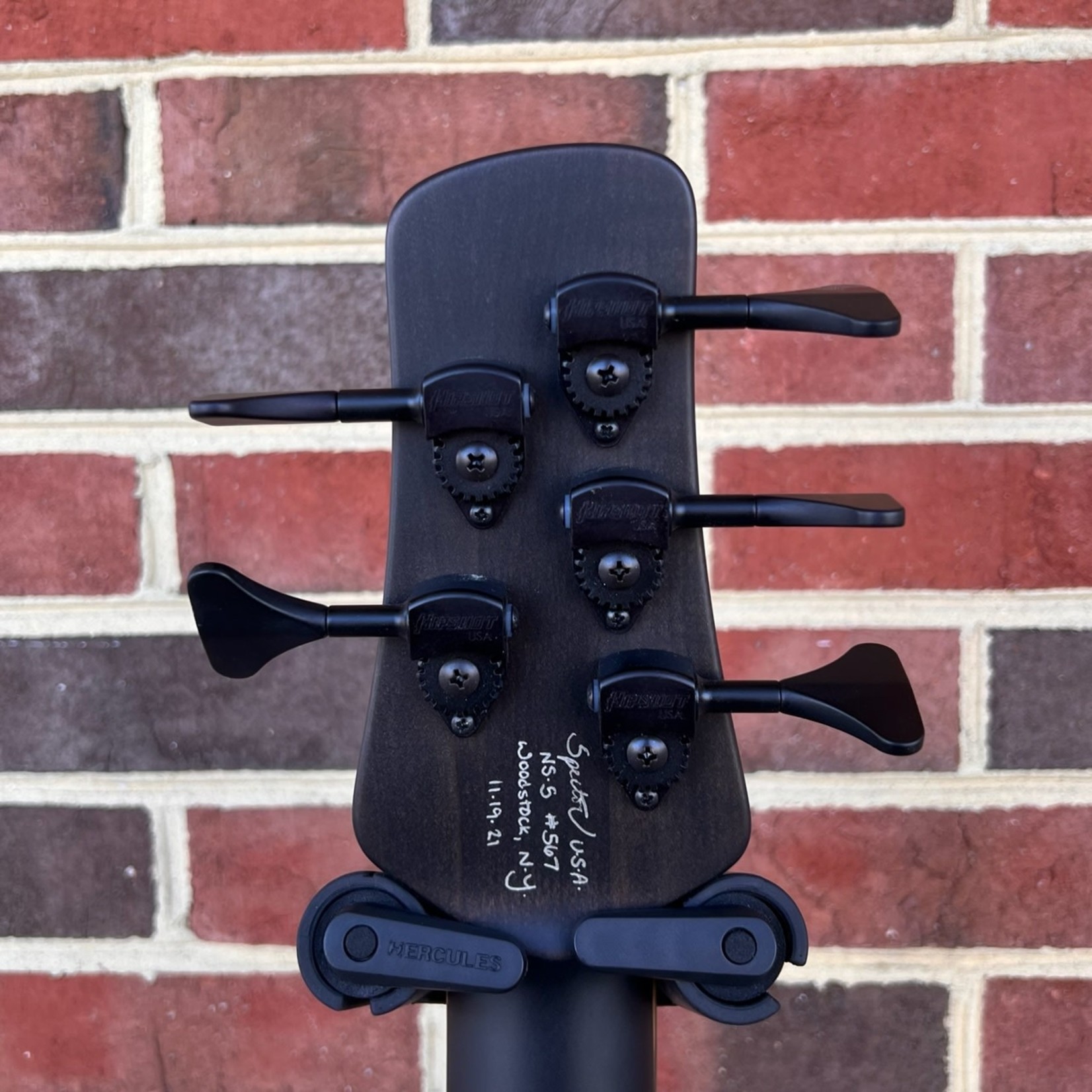 Spector Spector USA NS-5XL, Buckeye Burl Top, Reclaimed Redwood Body - Weight Relieved, Roasted Maple Neck, Pale Moon Ebony Fretboard, Ebony Crown Inlays, Matching Headstock w/ Pale Moon Ebony Logo, Pale Moon Ebony Truss Rod Cover, TSA Hardshell Case