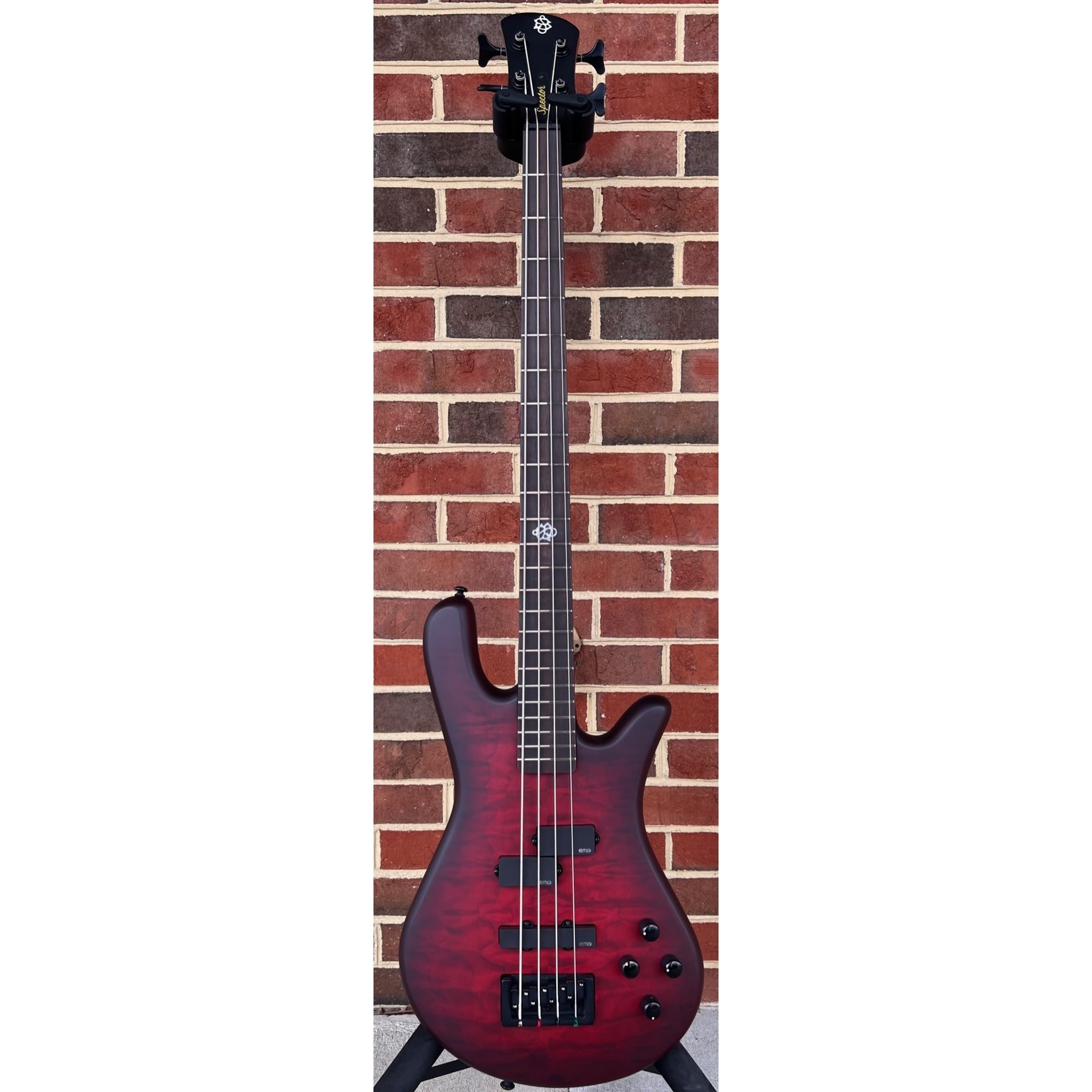 Spector Spector NS Pulse II 4-String, Black Cherry Matte, Quilted Maple Top, Swamp Ash Body, Roasted Maple Neck, Macassar Ebony Fretboard, SN# W211663