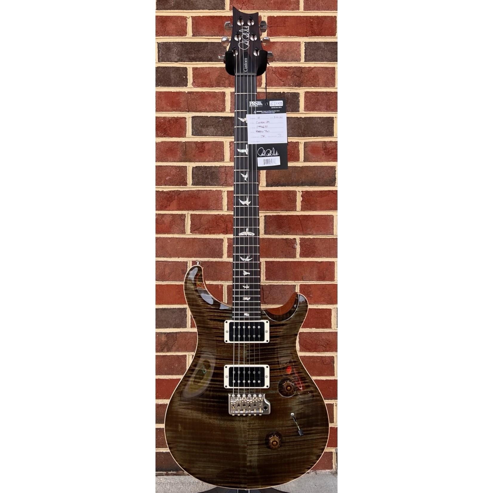 Paul Reed Smith Paul Reed Smith Custom 24, Custom Color - Olive Green, Non-10 Top, Mahogany Body, Pattern Thin Neck, Hardshell Case