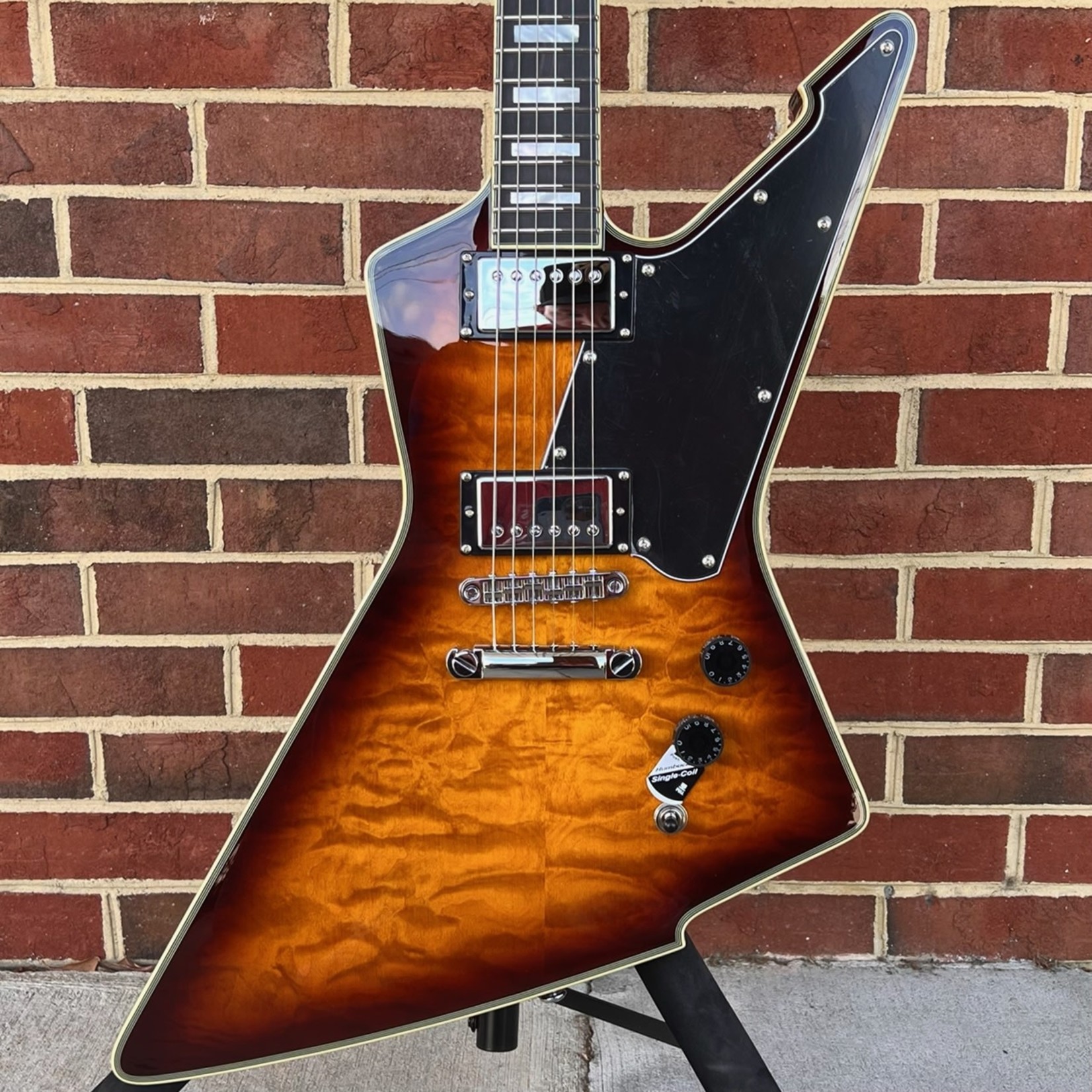 Schecter Guitar Research Schecter E-1 Custom, Vintage Sunburst, Quilted Maple Top, Ebony Fretboard, Locking Tuners, Schecter USA Sunset Strip/Pasadena Pickups, SN# W21084367