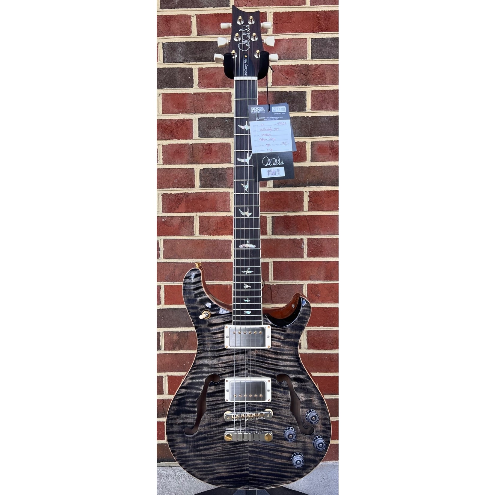 Paul Reed Smith Paul Reed Smith McCarty 594 Hollowbody II, 10-Top and Back, Charcoal, Pattern Vintage Neck, Hybrid Hardware, Hardshell Case
