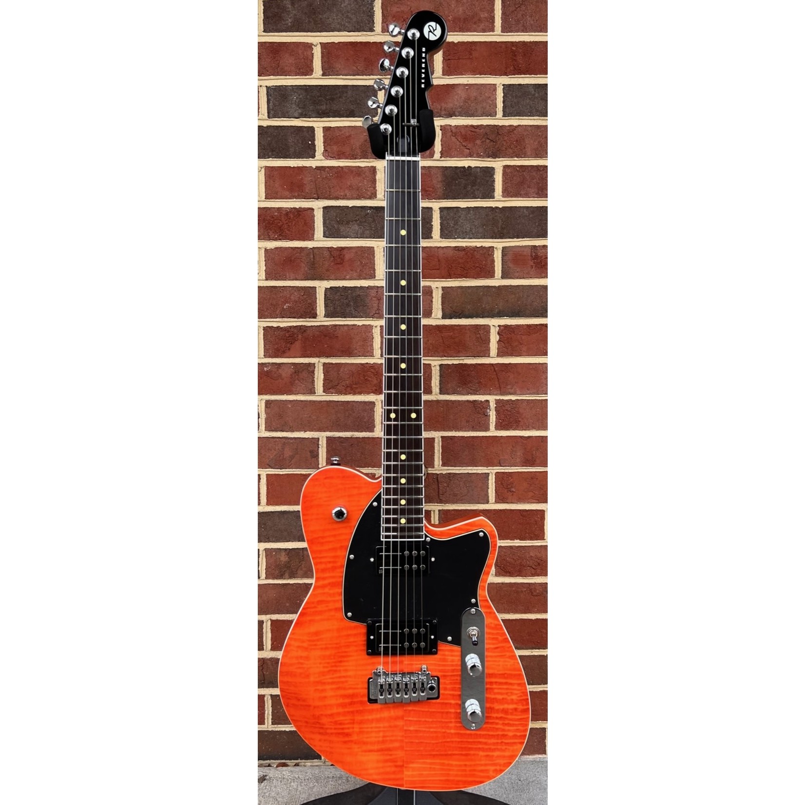 Reverend Reverend Guitars Reeves Gabrels Signature Model, Satin Orange Flame Maple, Roasted Maple Neck, Korina Body, Locking Tuners