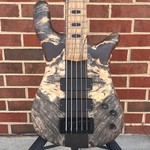 Spector Spector USA NS-5XL, Buckeye Burl Top, Swamp Ash Body - Weight Relieved, Roasted Maple Neck with Charcoal Stain, Pale Moon Ebony Fretboard, Matching Headstock, Pale Moon Ebony Logo and Truss Rod Cover, EMG 40DCX, Spector HAZ 18-volt, TSA Case