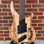 Dingwall Dingwall ABI Custom 5-String, 3x Pickups, X-Top #1308 Spalted Maple, Black Limba Body, Wenge Contrast Layer, Wenge Neck and Fretboard, Standard AB Inlays, Glockenklang 3-band EQ, Dingwall Gig Bag